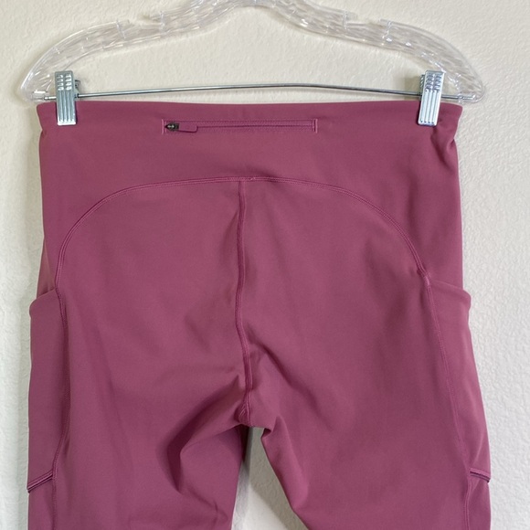 Lululemon Speed Up tights Leggings mauve women’s 10 cropped - Picture 4 of 5